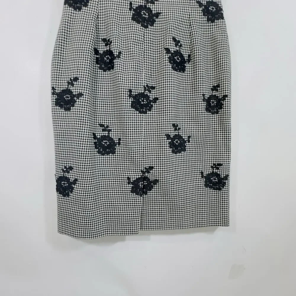 Oscar de la Renta Wool BlendHerringbone Sheath Dress Sz10 Runs Small - Picture 6 of 10